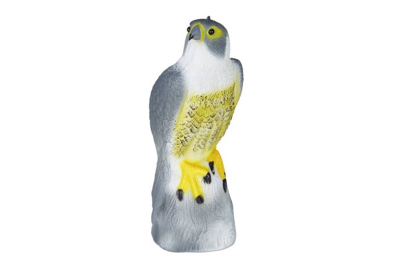 relaxdays Gartenfigur 2 x Vogelschreck Falke sitzend von relaxdays
