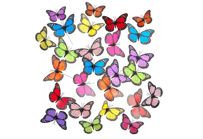 relaxdays Gartenfigur Gartendeko Schmetterling 72er Set von relaxdays