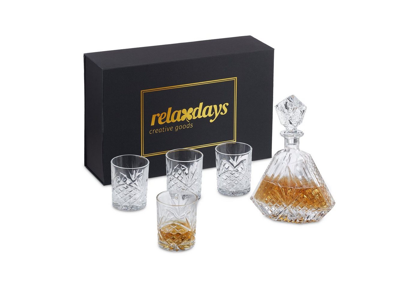 relaxdays Gläser-Set Whisky Set 5-teilig, Glas von relaxdays