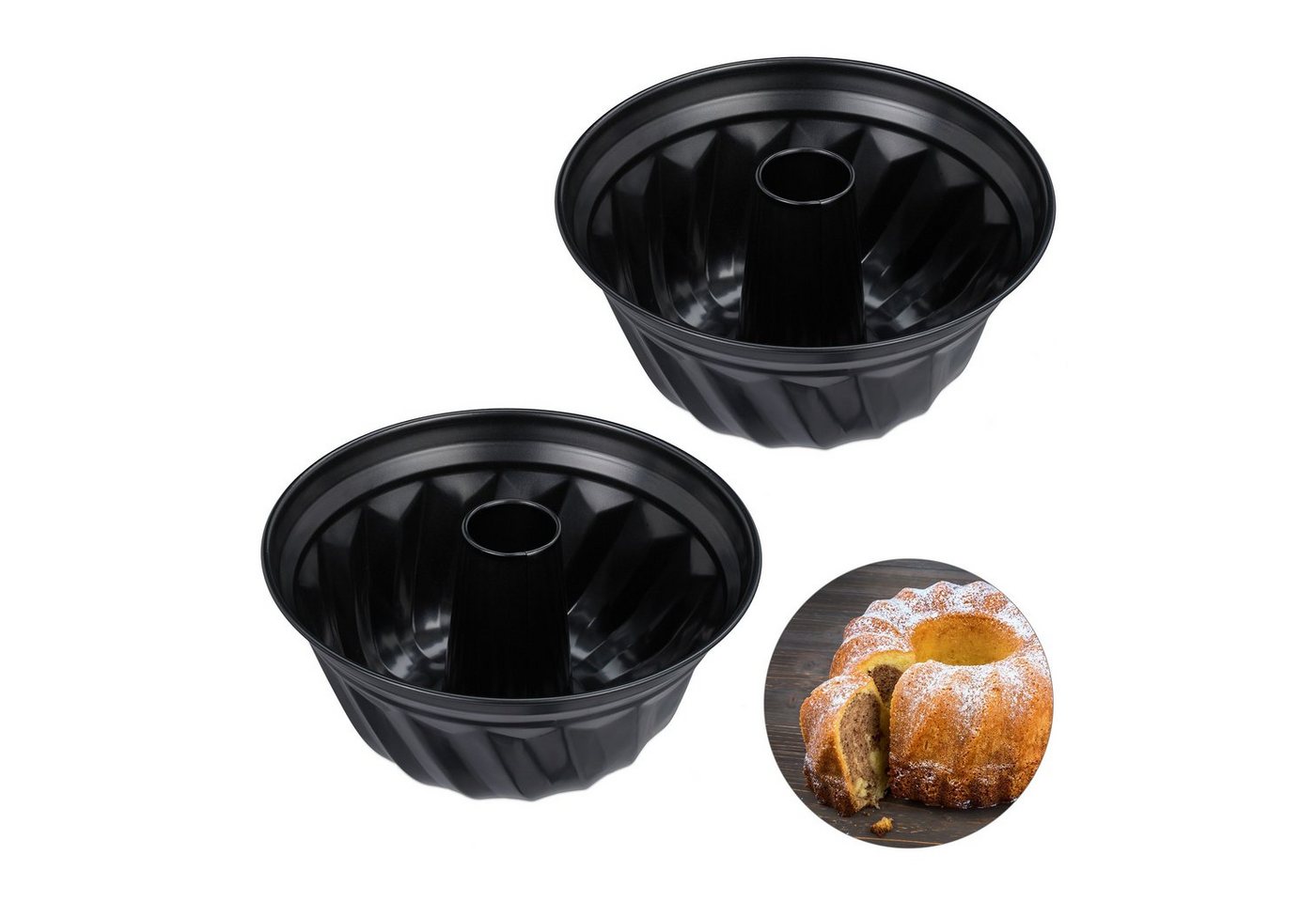 relaxdays Gugelhupfform 2 x Gugelhupfform von relaxdays