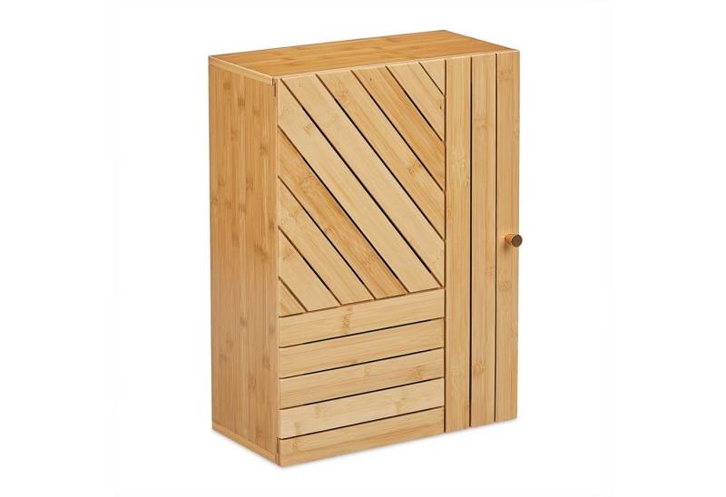 relaxdays Hängeschrank Bad Hängeschrank aus Bambus von relaxdays