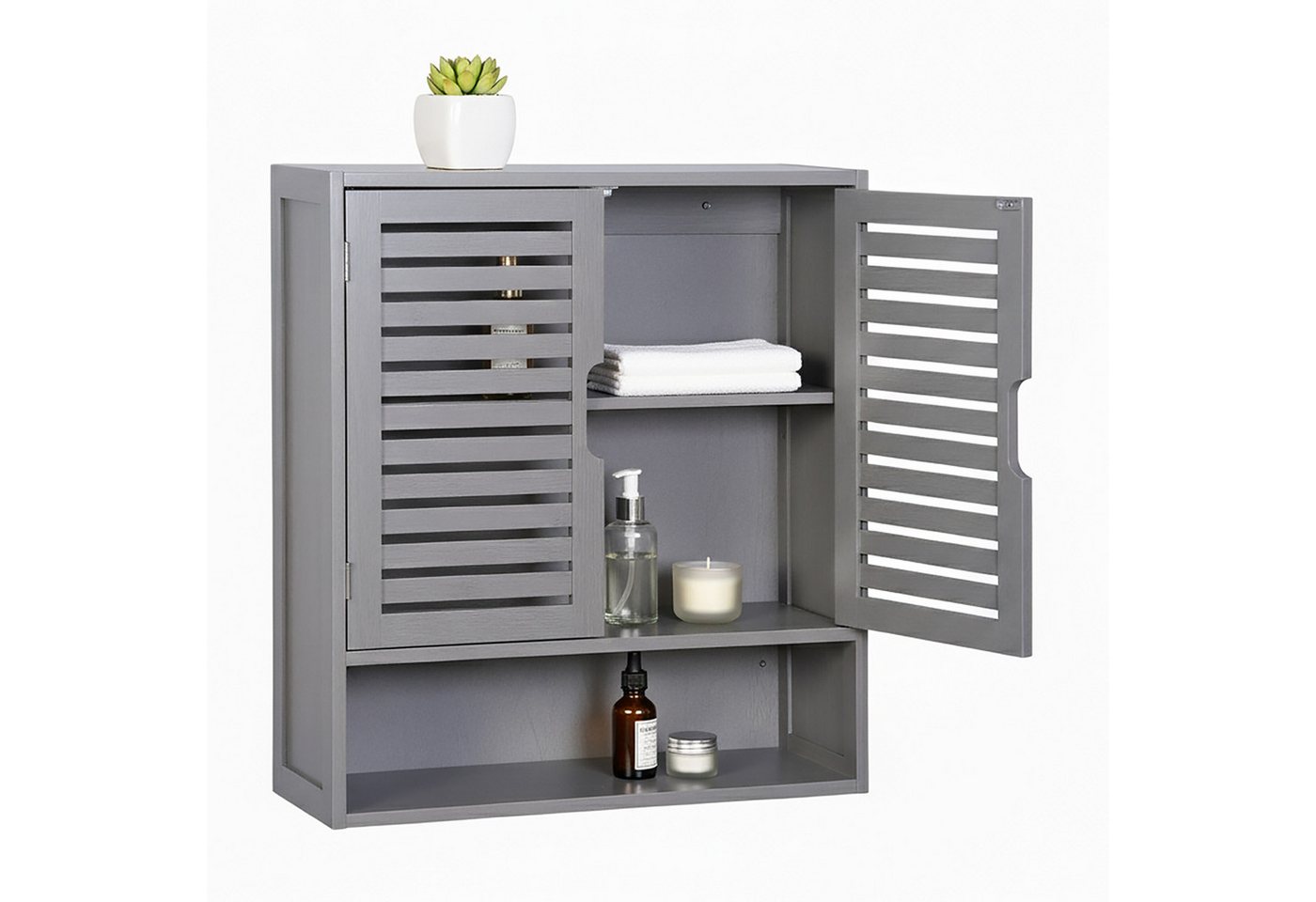 relaxdays Hängeschrank Bad grau relaxdays Hängeschrank Bad grau von relaxdays