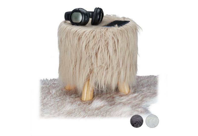 relaxdays Hocker Fell Hocker, braun relaxdays Hocker Fell Hocker, braun von relaxdays