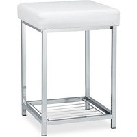 relaxdays Hocker 10024633_49 weiß Kunstleder von RELAXDAYS