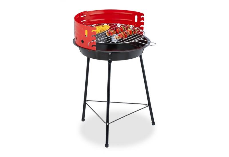 relaxdays Holzkohlegrill Ø 37 cm Dreibei von relaxdays