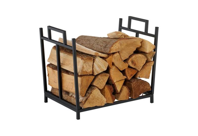 relaxdays Kaminholzregal Faltbares Kaminholzregal aus Metall, BxTxH:45x33x41 cm, schwarz von relaxdays