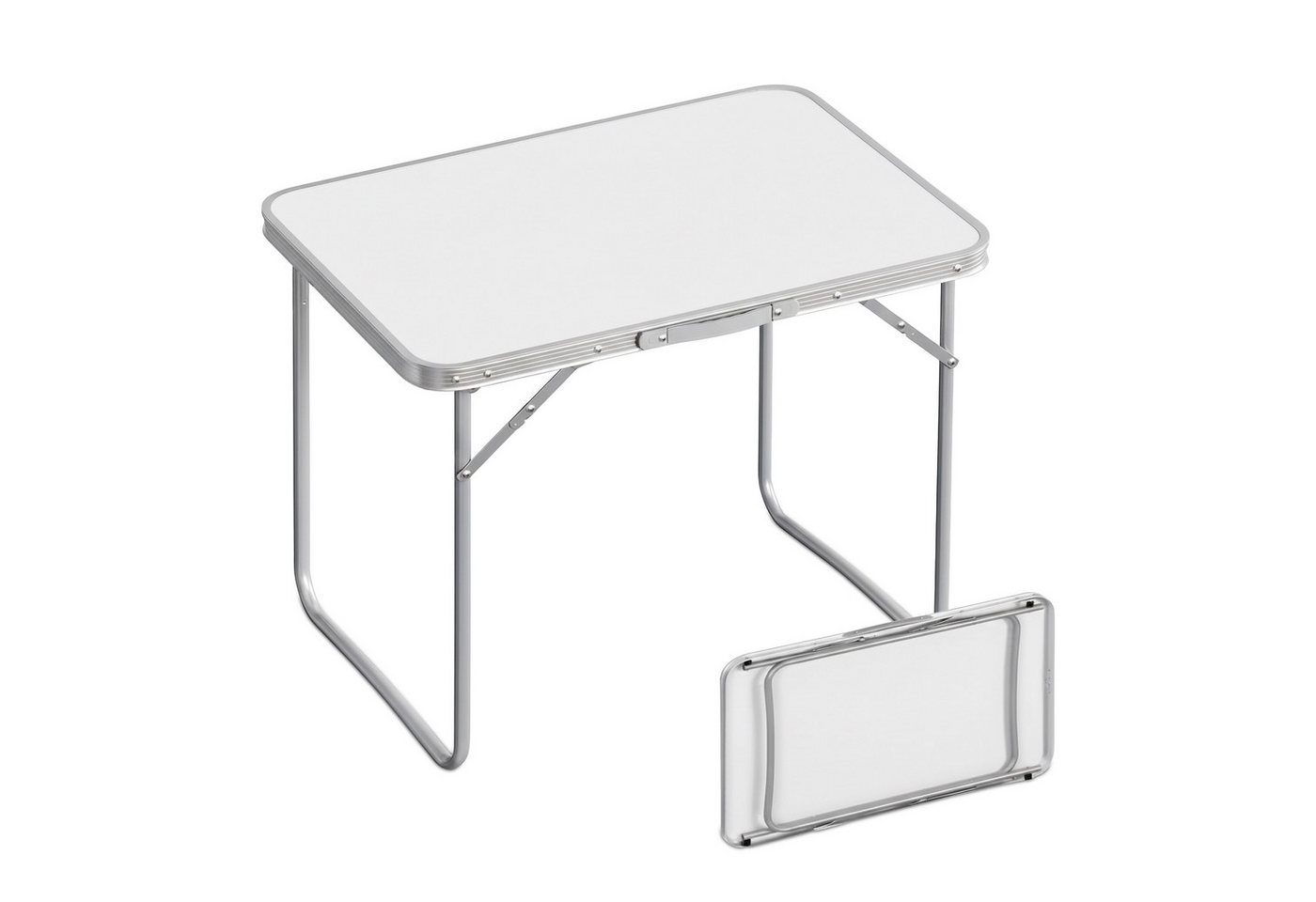 relaxdays Klapptisch Klappbarer Campingtisch, weiß von relaxdays