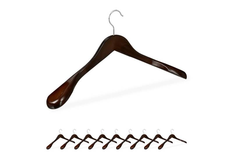 relaxdays Kleiderbügel 100 x Anzug Kleiderbügel dunkelbraun relaxdays Kleiderbügel 100 x Anzug Kleiderbügel dunkelbraun von relaxdays