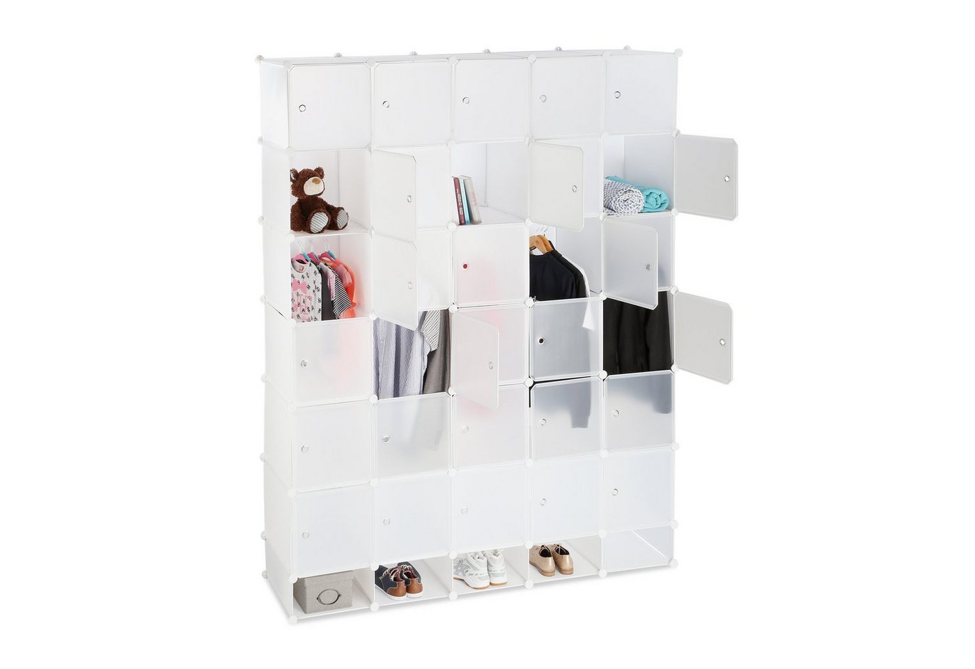 relaxdays Kleiderschrank XXL Kleiderschrank Stecksystem weiß relaxdays Kleiderschrank XXL Kleiderschrank Stecksystem weiß von relaxdays