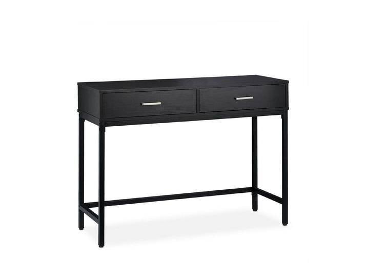 relaxdays Konsolentisch mit 2 Schublade, schwarz von relaxdays