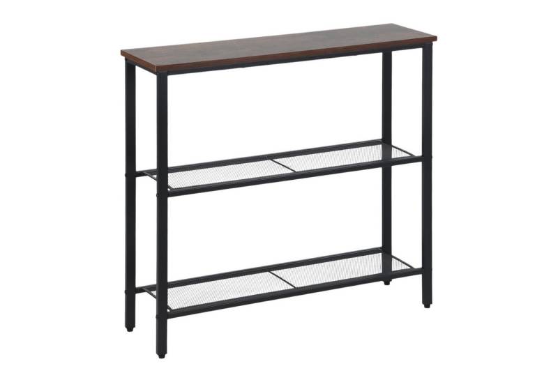 relaxdays Konsolentisch mit 3 Ablage, dunkelbraun relaxdays Konsolentisch mit 3 Ablage, dunkelbraun von relaxdays