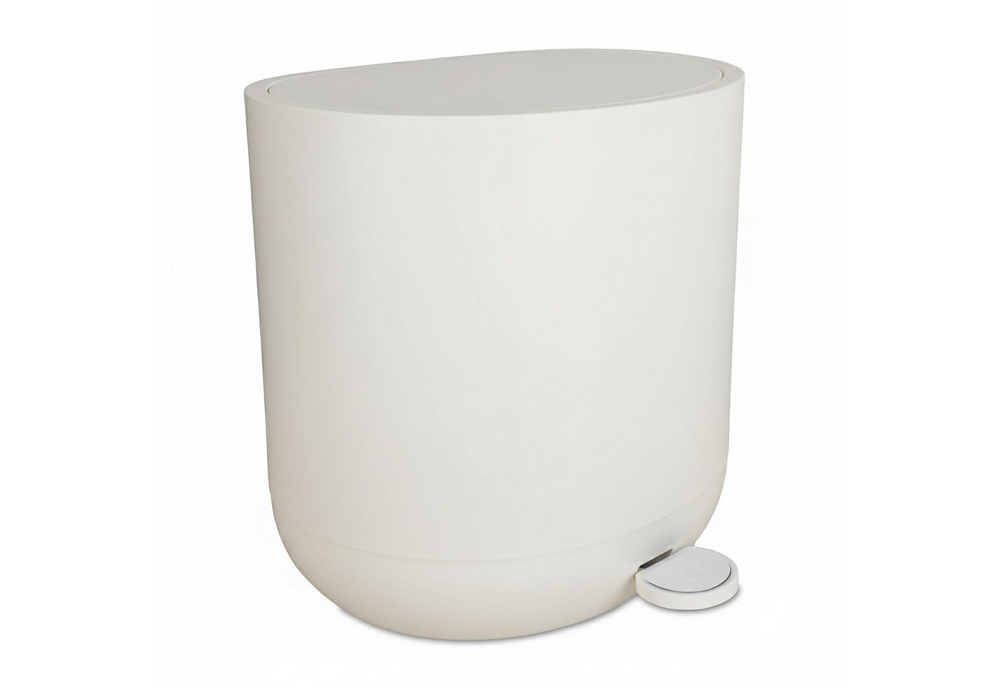 relaxdays Kosmetikeimer Mülleimer mit Softclose 7 l, Beige von relaxdays