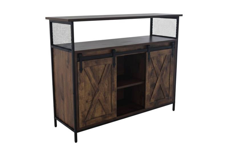 relaxdays Küchenbuffet Sideboard mit Schiebetüren Vintagebraun relaxdays Küchenbuffet Sideboard mit Schiebetüren Vintagebraun von relaxdays