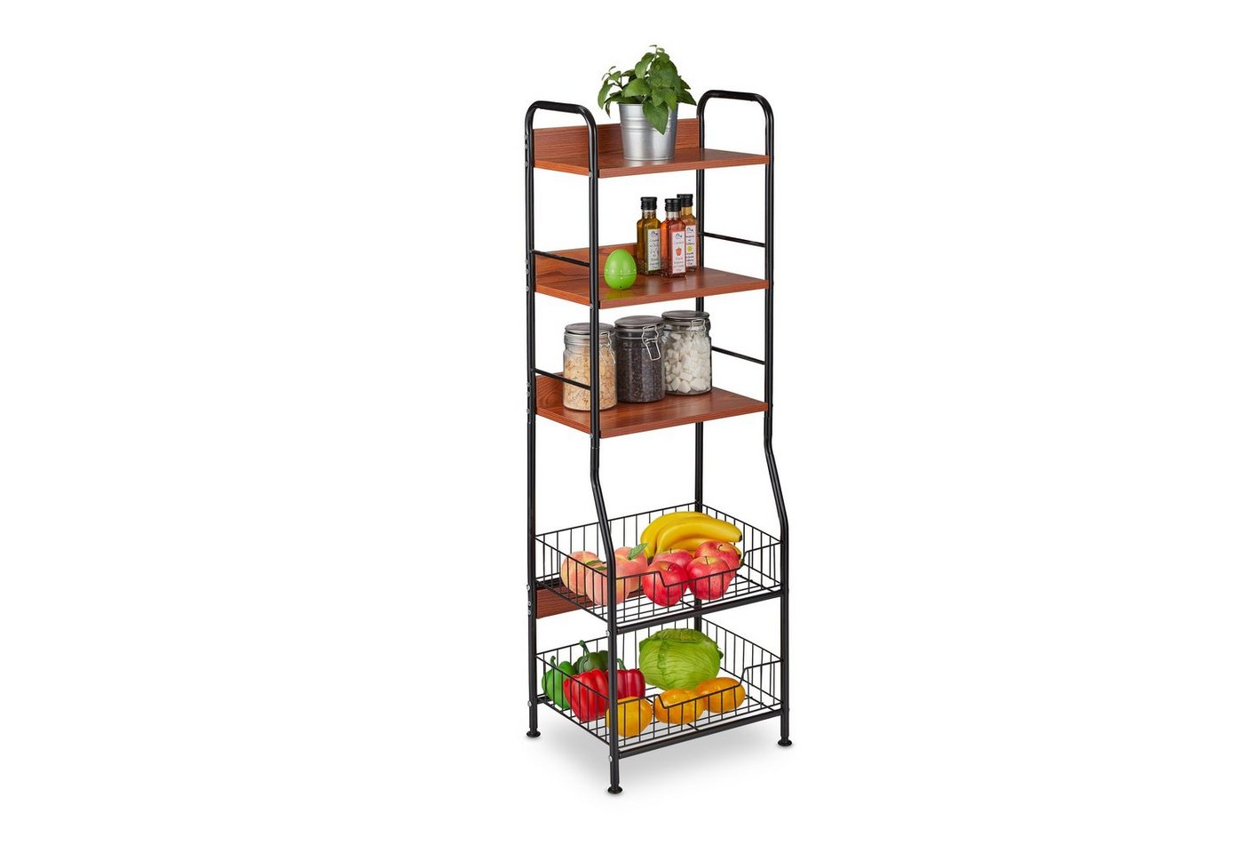relaxdays Küchenregal 5 Ebene, schwarz relaxdays Küchenregal 5 Ebene, schwarz von relaxdays