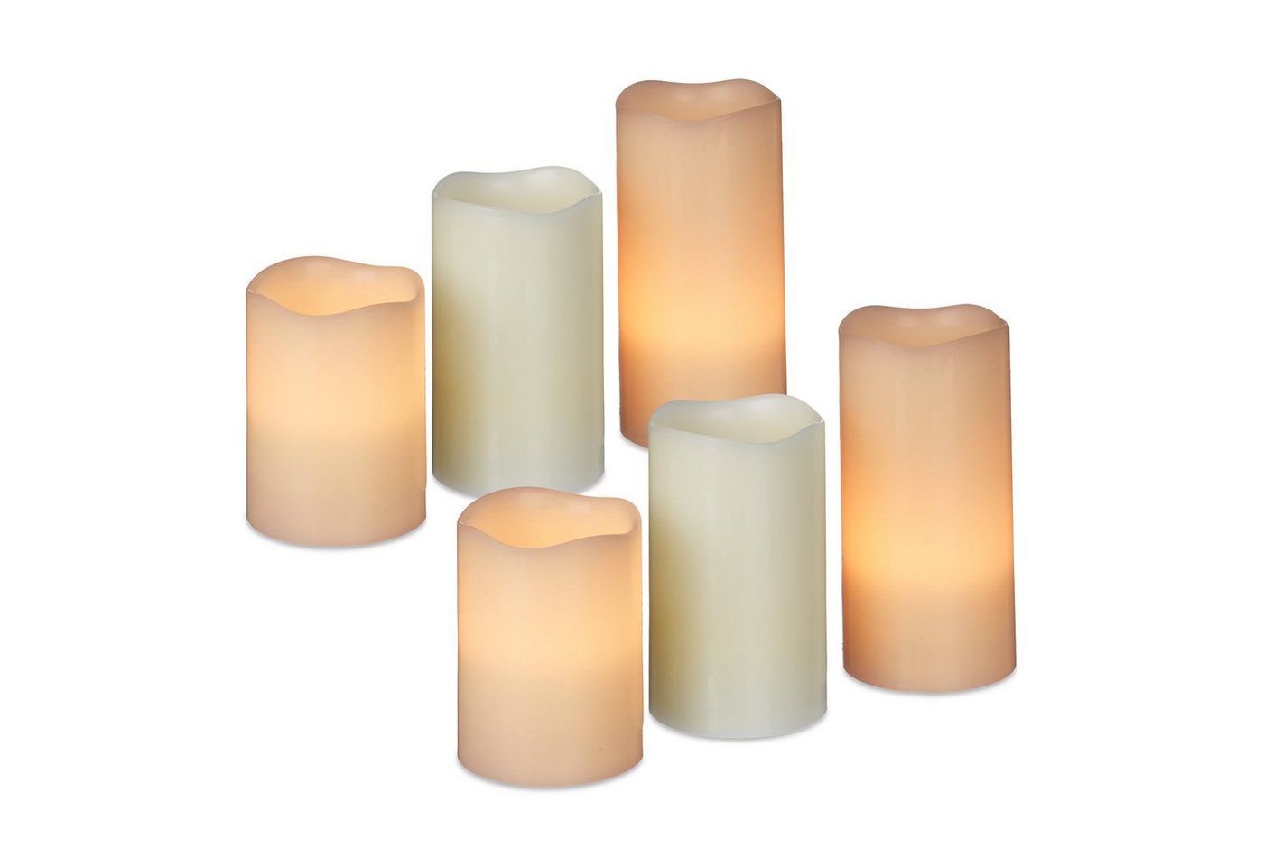 relaxdays LED-Kerze 6 x LED Kerzen Echtwachs relaxdays LED-Kerze 6 x LED Kerzen Echtwachs von relaxdays