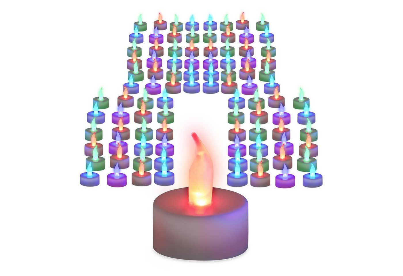 relaxdays LED-Kerze 96 x LED Teelicht Farbwechsel relaxdays LED-Kerze 96 x LED Teelicht Farbwechsel von relaxdays