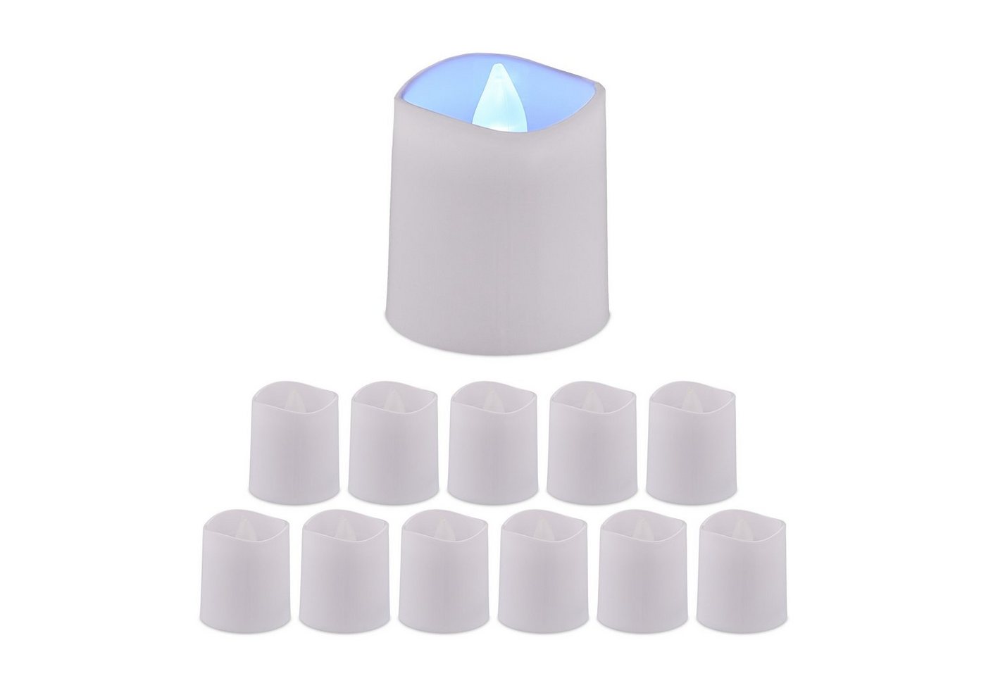relaxdays LED-Kerze LED Teelichter 12er Set, kaltweiß relaxdays LED-Kerze LED Teelichter 12er Set, kaltweiß von relaxdays