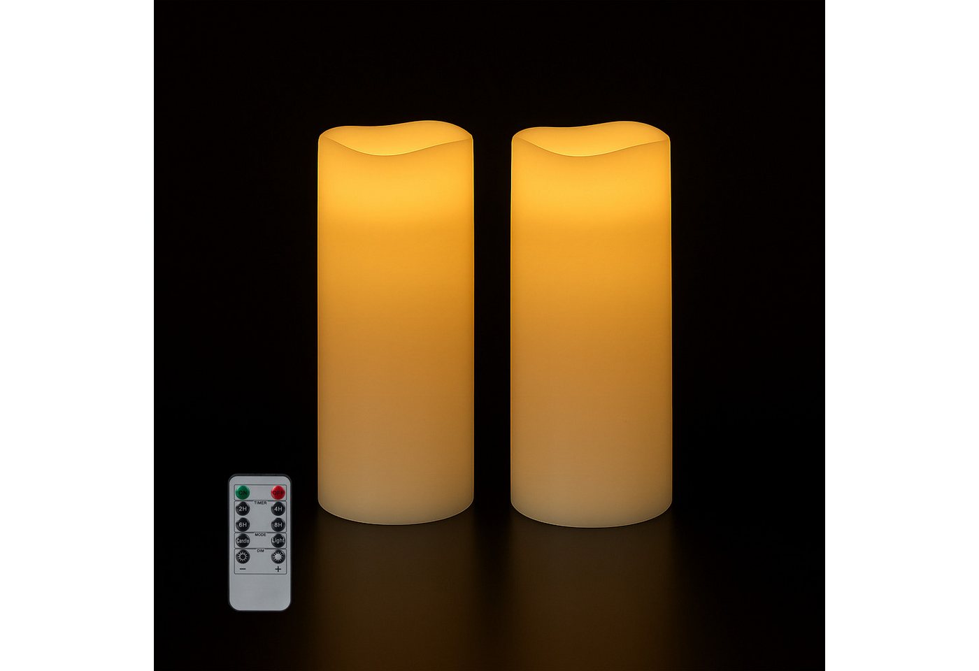 relaxdays LED-Kerze mit Timer 2er Set 24,5 cm relaxdays LED-Kerze mit Timer 2er Set 24,5 cm von relaxdays