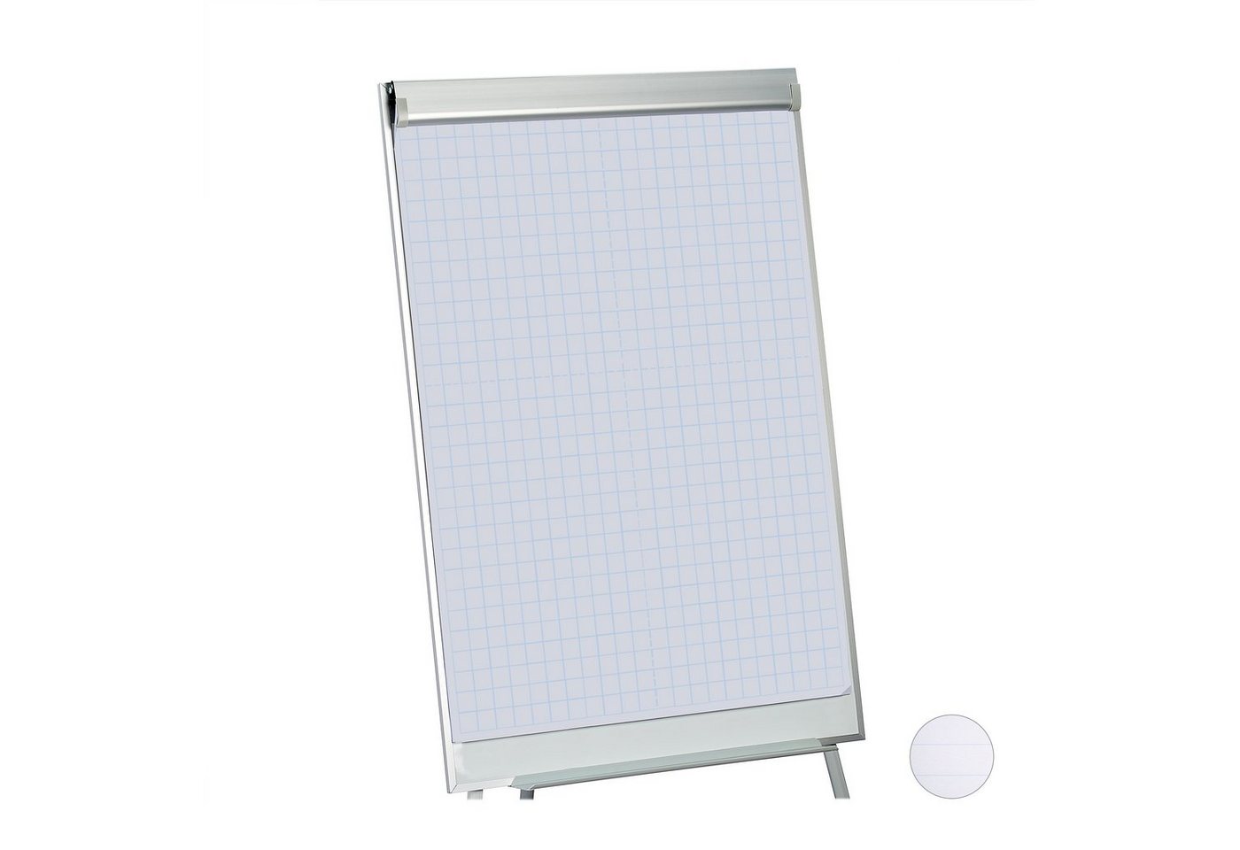 relaxdays Magnettafel 4x Flipchart Papier, kariert von relaxdays