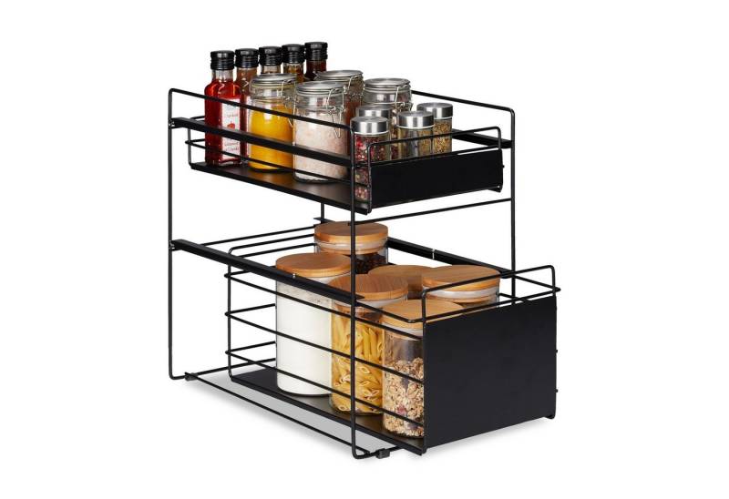 relaxdays Mehrzweckregal Schubladenregal mit 2 Körben relaxdays Mehrzweckregal Schubladenregal mit 2 Körben von relaxdays