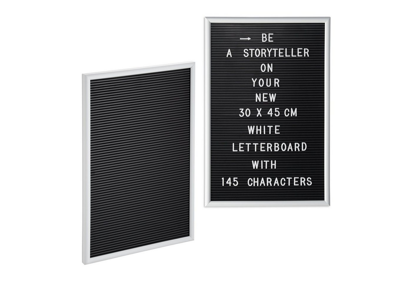 relaxdays Memoboard 2 x Letterboard 30 x 45 cm weiß von relaxdays