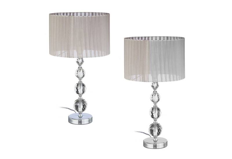 relaxdays Nachttischlampe Tischlampe Kristalloptik 2er Set, ohne Leuchtmittel von relaxdays