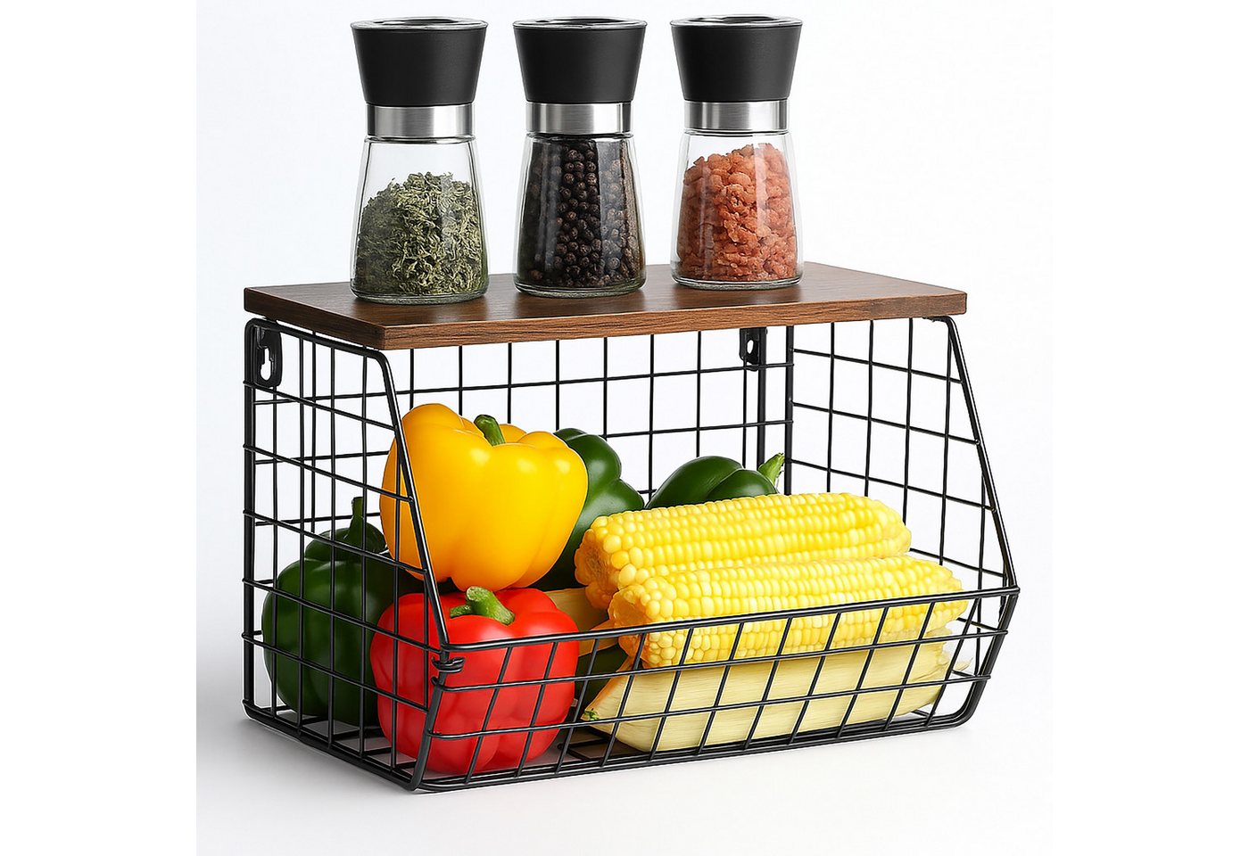 relaxdays Obstschale Obstkorb Wandregal, Eisen, A relaxdays Obstschale Obstkorb Wandregal, Eisen, A von relaxdays