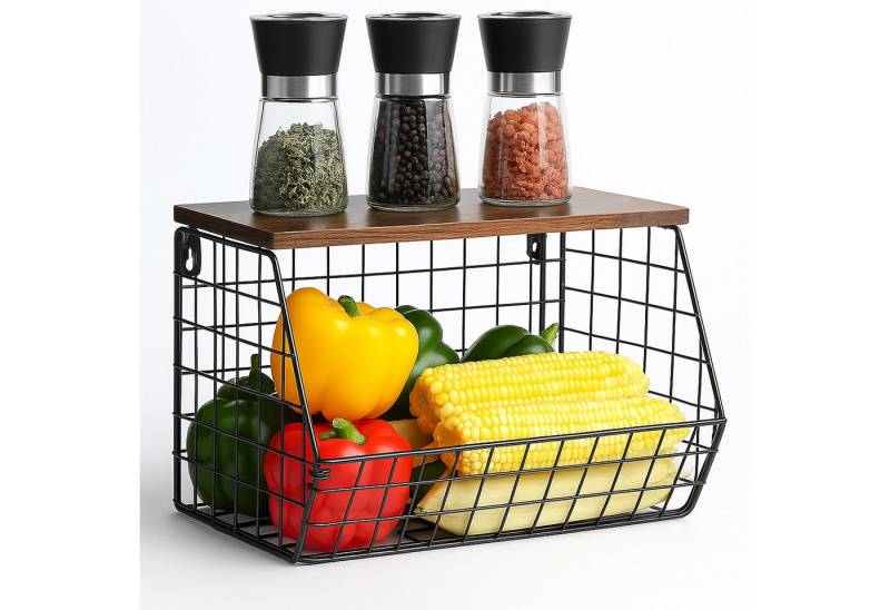 relaxdays Obstschale Obstkorb Wandregal, Eisen, A relaxdays Obstschale Obstkorb Wandregal, Eisen, A von relaxdays