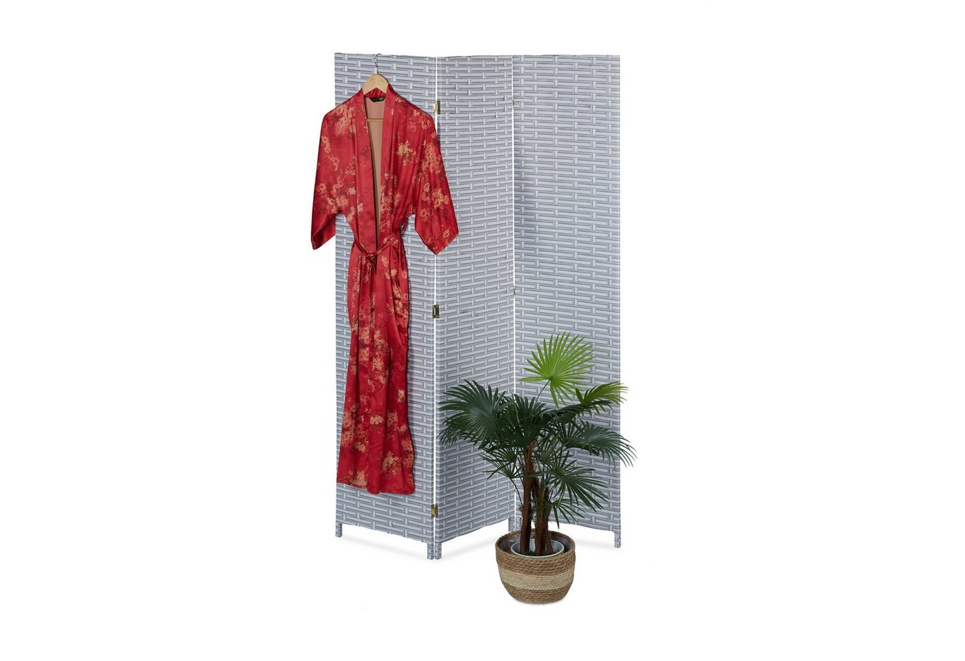 relaxdays Paravent 3-teiliger Paravent 170 cm von relaxdays