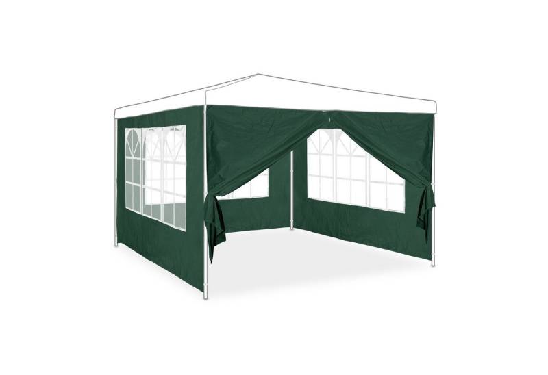 relaxdays Pavillonseitenteil Pavillon-Seitenwand 4er Set in Grün, 300x200 cm von relaxdays