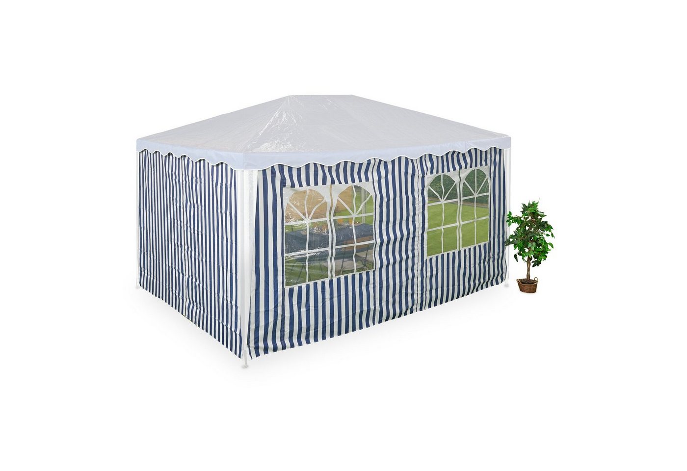 relaxdays Pavillonseitenteil Gestreifte Pavillon Seitenteile 2er Set, 400x200 cm relaxdays Pavillonseitenteil Gestreifte Pavillon Seitenteile 2er Set, 400x200 cm von relaxdays