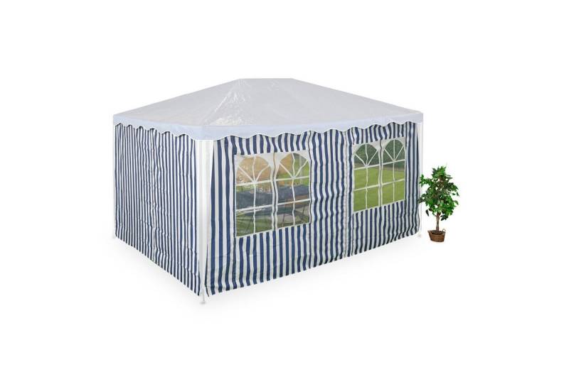 relaxdays Pavillonseitenteil Gestreifte Pavillon Seitenteile 2er Set, 400x200 cm von relaxdays