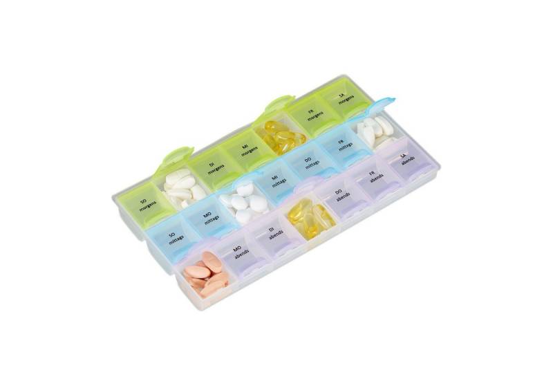 relaxdays Pillendose 10 x Tablettenbox 7 Tage 3 Fächer relaxdays Pillendose 10 x Tablettenbox 7 Tage 3 Fächer von relaxdays