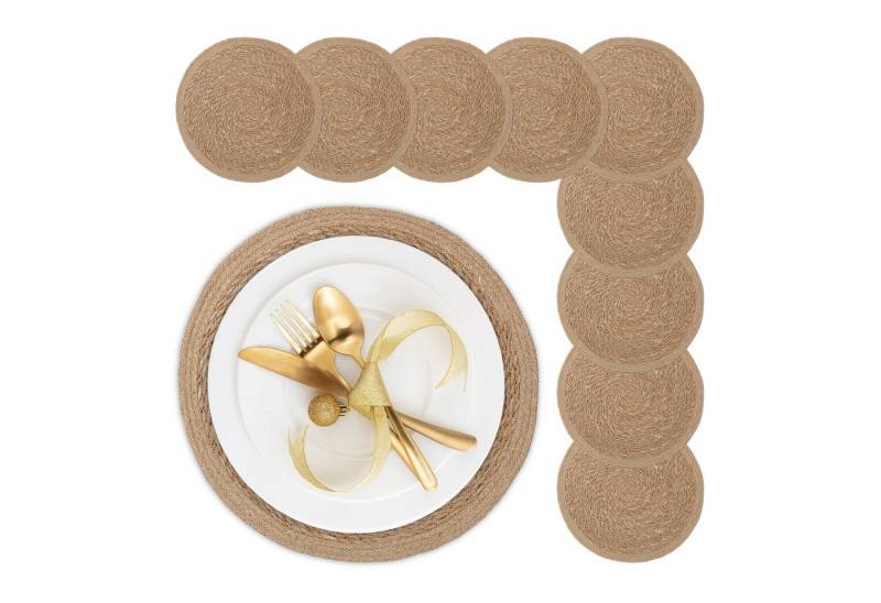 relaxdays Platzset Tischset 10-teilig Wasserhyazinthe relaxdays Platzset Tischset 10-teilig Wasserhyazinthe von relaxdays