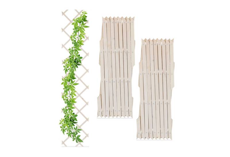 relaxdays Rankgitter Ausziehbares Rankgitter Holz 3er Set, 3 St., 3er Set von relaxdays