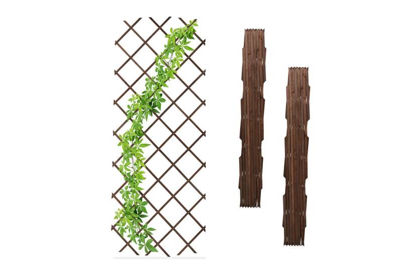 relaxdays Rankgitter Ausziehbares Rankgitter im 3er Set, braun relaxdays Rankgitter Ausziehbares Rankgitter im 3er Set, braun von relaxdays