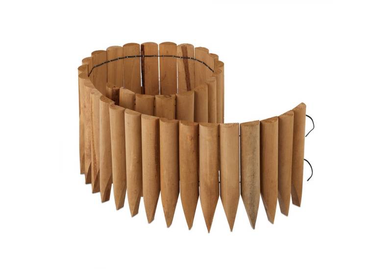 relaxdays Rasenkante Rasenkante Holz 20 cm hoch von relaxdays