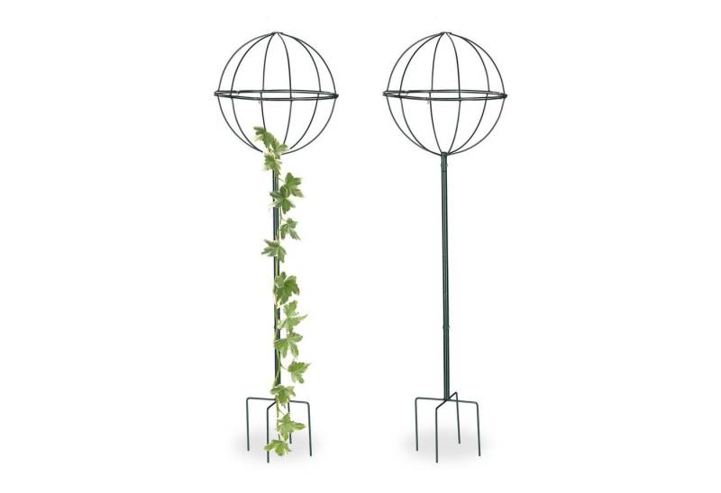 relaxdays Rosenbogen Rankhilfe Kugel 2er Set, L von relaxdays