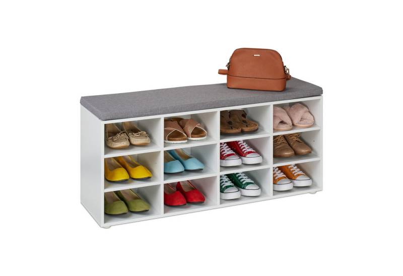 relaxdays Schuhbank mit gepolsterter Sitzfläche, 12 von relaxdays