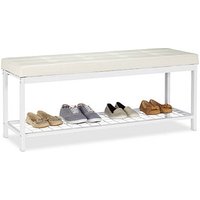 relaxdays Schuhbank 10023311_49 weiß Metall 115,0 cm relaxdays Schuhbank 10023311_49 weiß Metall 115,0 cm von RELAXDAYS