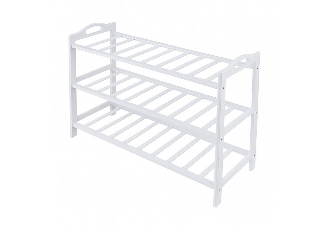 relaxdays Schuhregal aus Bambus, weiß von relaxdays