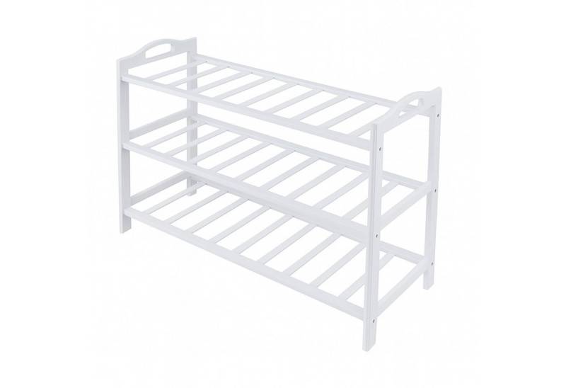 relaxdays Schuhregal aus Bambus, weiß relaxdays Schuhregal aus Bambus, weiß von relaxdays