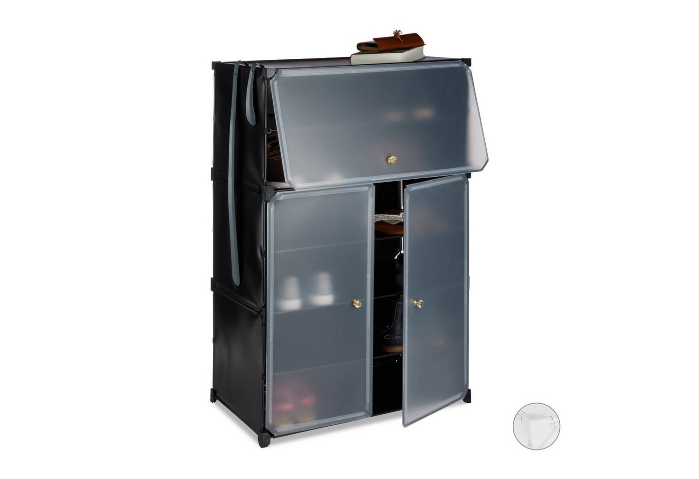 relaxdays Schuhschrank Kunststoff schwarz relaxdays Schuhschrank Kunststoff schwarz von relaxdays