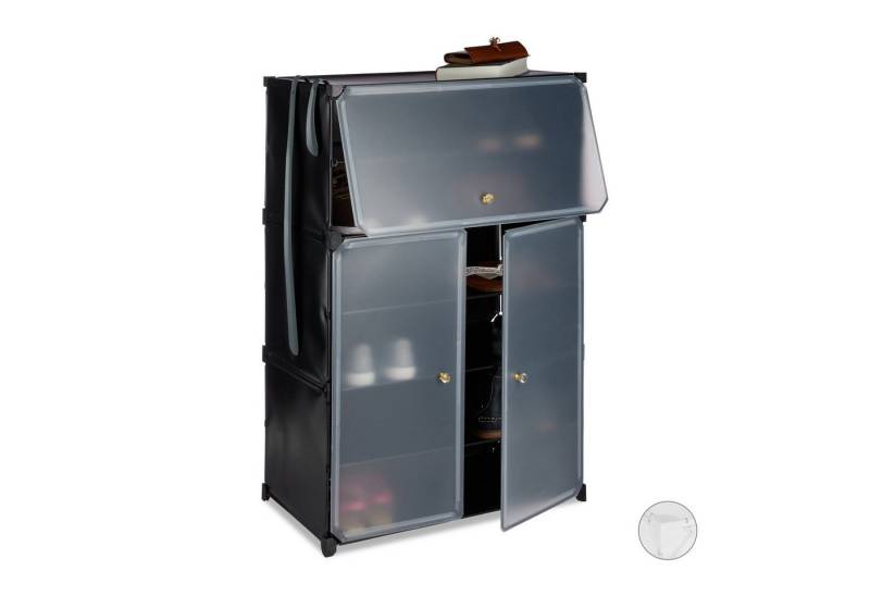 relaxdays Schuhschrank Kunststoff schwarz relaxdays Schuhschrank Kunststoff schwarz von relaxdays