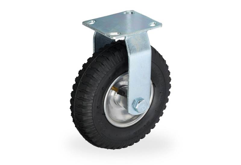 relaxdays Schwerlastrolle Bockrolle 2.50-4, (1-St), Schwarz-Silber von relaxdays