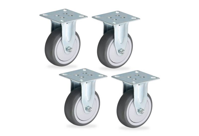 relaxdays Schwerlastrolle Bockrolle 4er Set, (4er Set), 50 mm von relaxdays