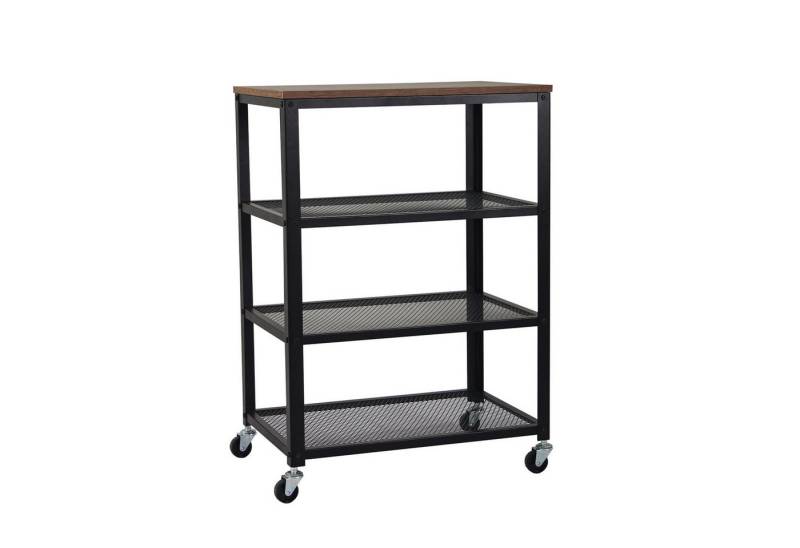 relaxdays Servierwagen Rollwagen 4 Ebenen Industrial, (1 St) von relaxdays