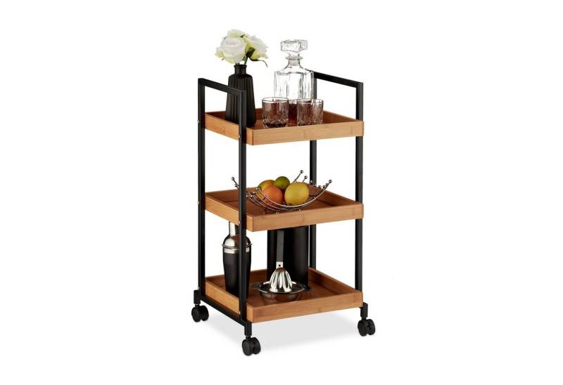 relaxdays Servierwagen Bambus mit 3 Etage relaxdays Servierwagen Bambus mit 3 Etage von relaxdays