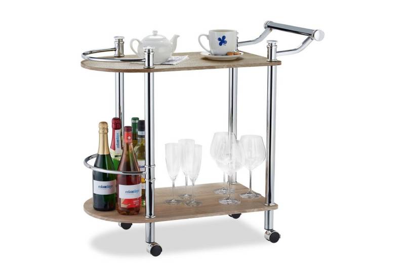 relaxdays Servierwagen mit 2 Etage von relaxdays