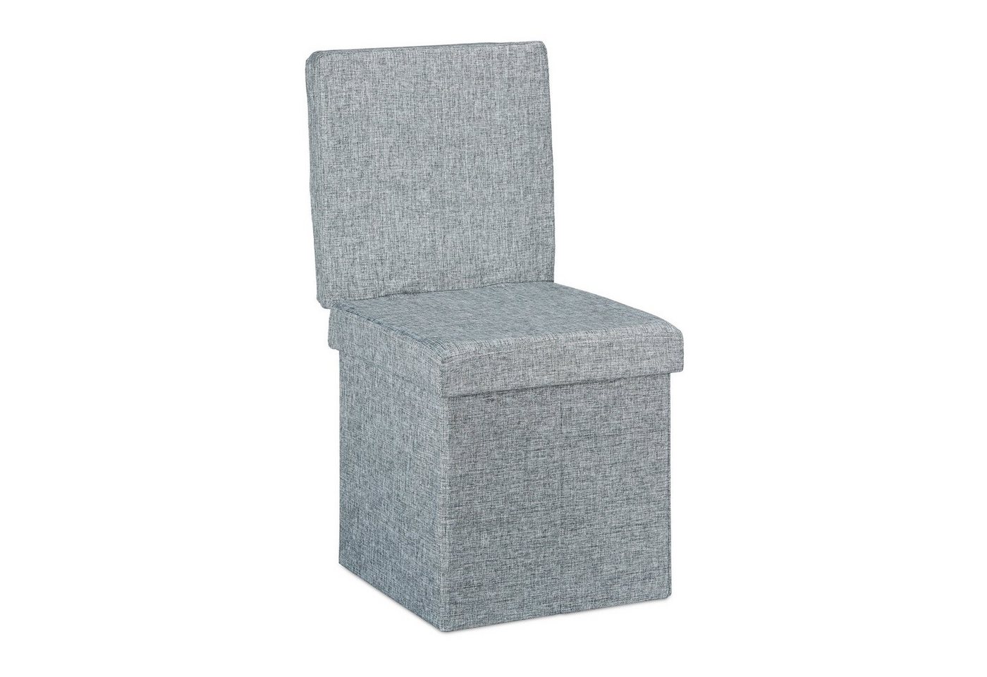 relaxdays Sitzhocker Faltbarer Sitzhocker mit Lehne, Grau von relaxdays